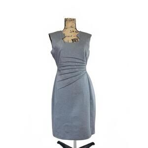Calvin Klein Sheath Dress Sleeveless Career Party Cocktail Gray Dress Size 10